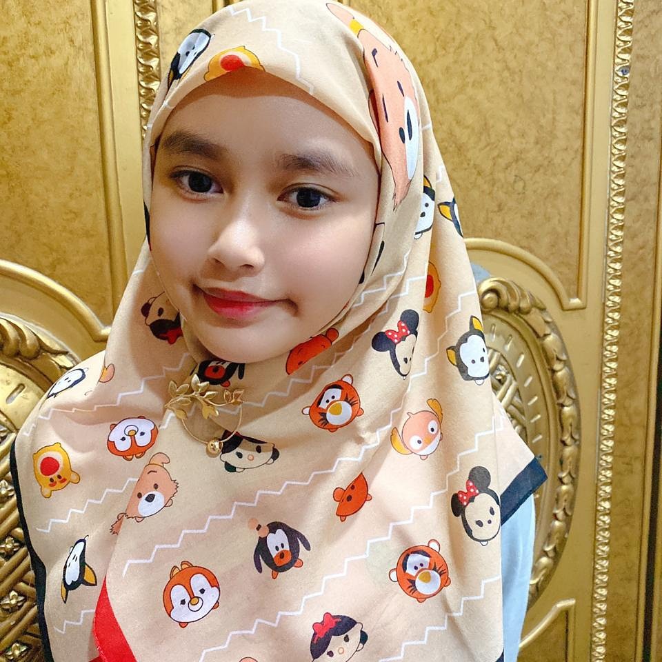 Jual Jilbab Anak Motif Lucu Segiempat Kerudung Motif Printing Hijab
