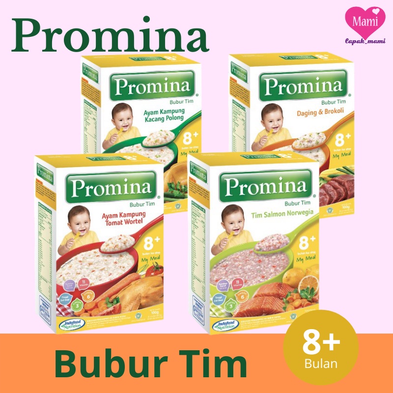 Jual Promina 8+ 100g Box Bubur Tim Untuk Usia 8 Bulan Keatas Aneka Rasa ...