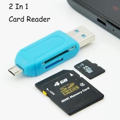 Jual Card Reader 2 Slot OTG Dual USB 2.0 Micro MMC SD Dan MicroSD Type ...