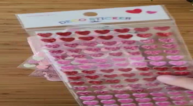 Jual Sticker Busa with Glitter Hearts & Flowers | Shopee Indonesia