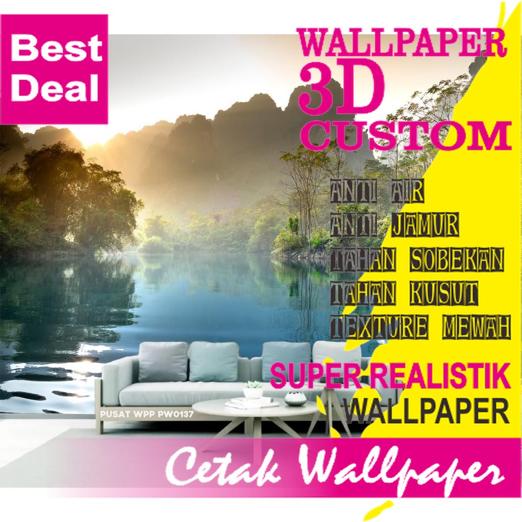 Jual Wallpaper 3d Pemandangan Alam Wallpaper Custom Pemandangan Danau