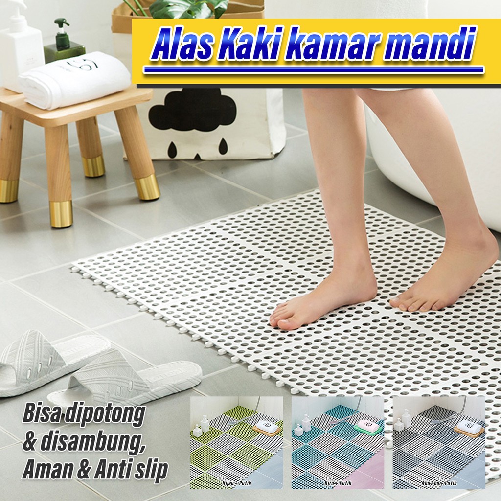 Jual Karpet Kamar Mandi Anti Licin X Cm Keset Lantai Anti Slip Polkadot Dapur Mat Non Slip