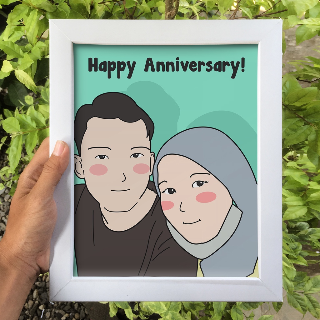 Jual Bingkai / Frame 10R Karikatur Kartun Lucu Unik Kekinian Kado ...