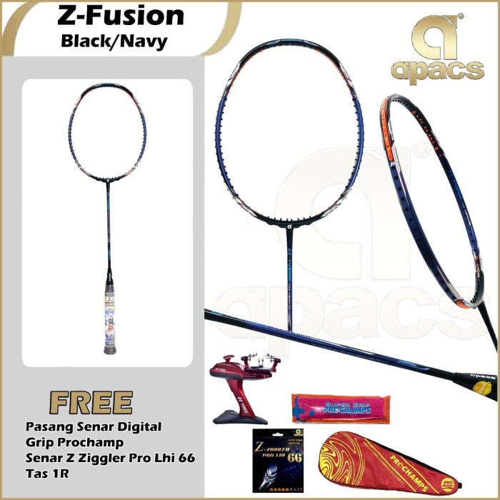 Jual APACS Z FUSION RAKET BADMINTON ORIGINAL - BLACK ORANGE | Shopee ...