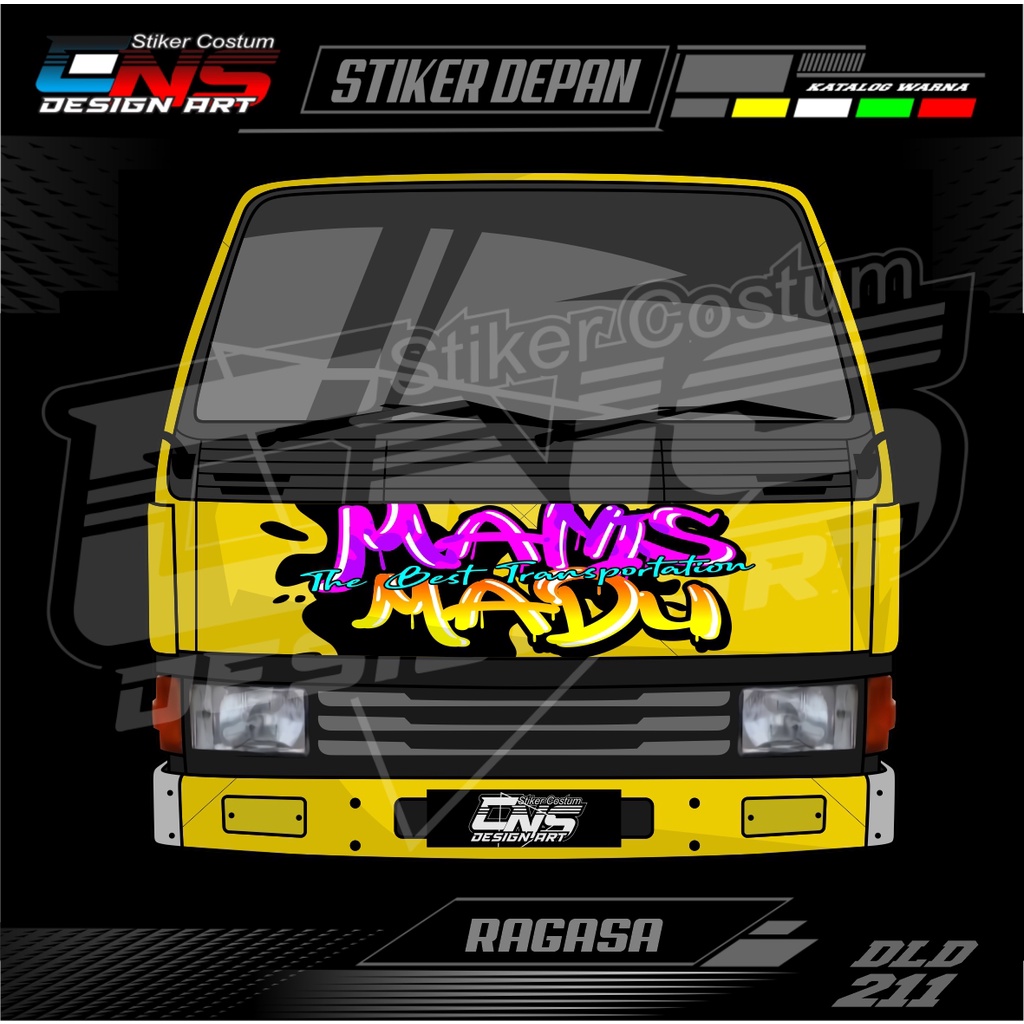 Jual Stiker Kabin Depan TRUK RAGASA Custom Bisa Request Sticker Cewek ...