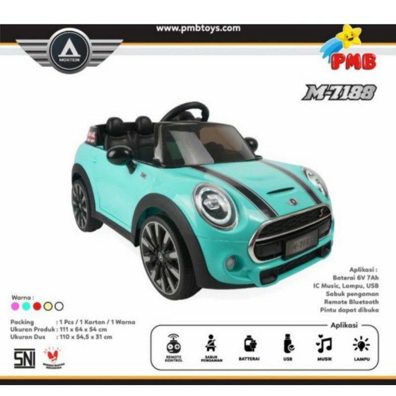 Jual PMB M7188 - Mainan Anak Mobil Aki Mini Cooper | Shopee Indonesia