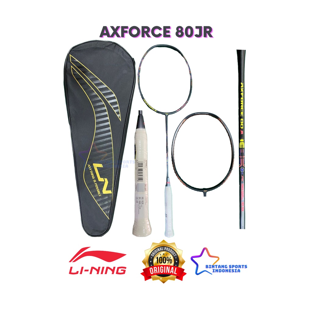 Jual RAKET BADMINTON LINING AXFORCE 80JR-5U ORIGINAL | Shopee Indonesia