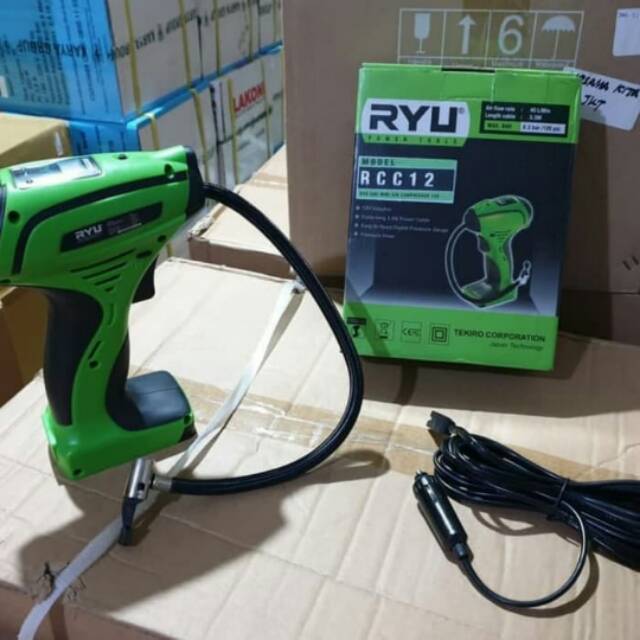 Jual Pompa Ban Mini RYU RCC12 Mini Air Compresor | Shopee Indonesia