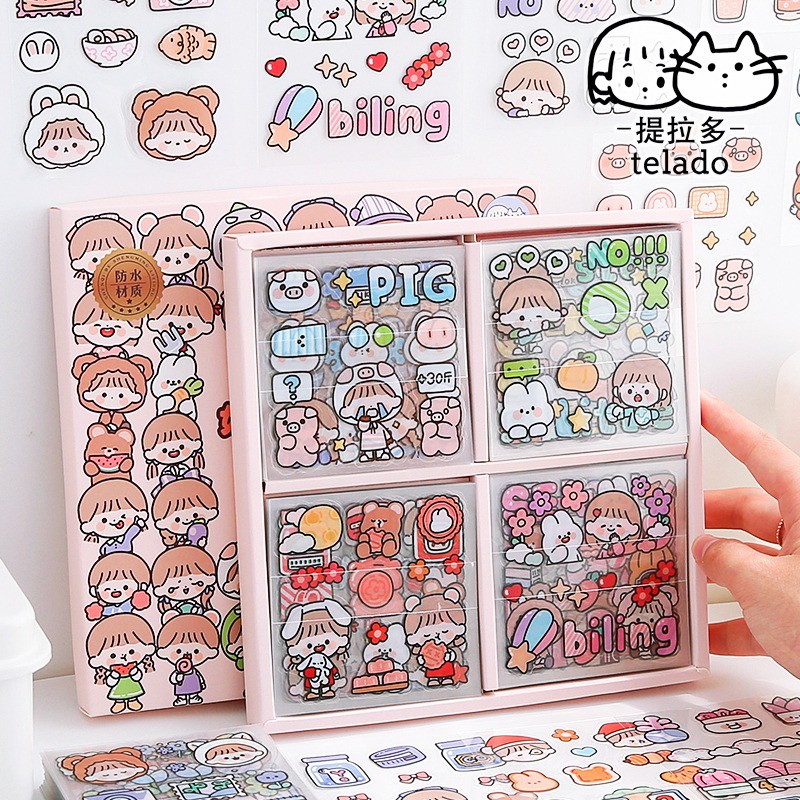 Jual Take One Randomly Cute Deco Stickers Sticker Lucu 1 Lembar Acak