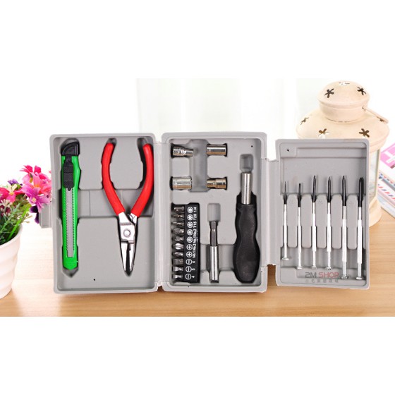 Jual Tool Kit 24 in 1 Kombinasi Alat Tukang Set Tool box Obeng 1020-205 ...