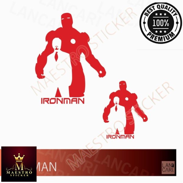 Jual M.STICKER Sticker Cutting ironman iron man Vinyl Cut Stiker ...