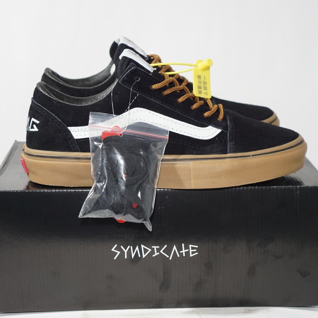 Jual Sepatu Vans Old Skool PRO S Golf Wang Black Gum Premium High