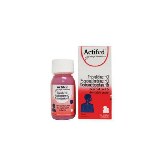 Jual Actifed Cough Syrup Merah 60 mL | Shopee Indonesia