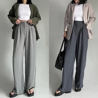 Sivali Celana Kulot Crinkle Highwaist Wanita