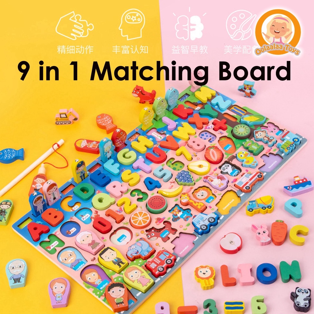 Jual 9 in 1 Matching Board/Mainan Edukatif/Puzzle | Shopee Indonesia