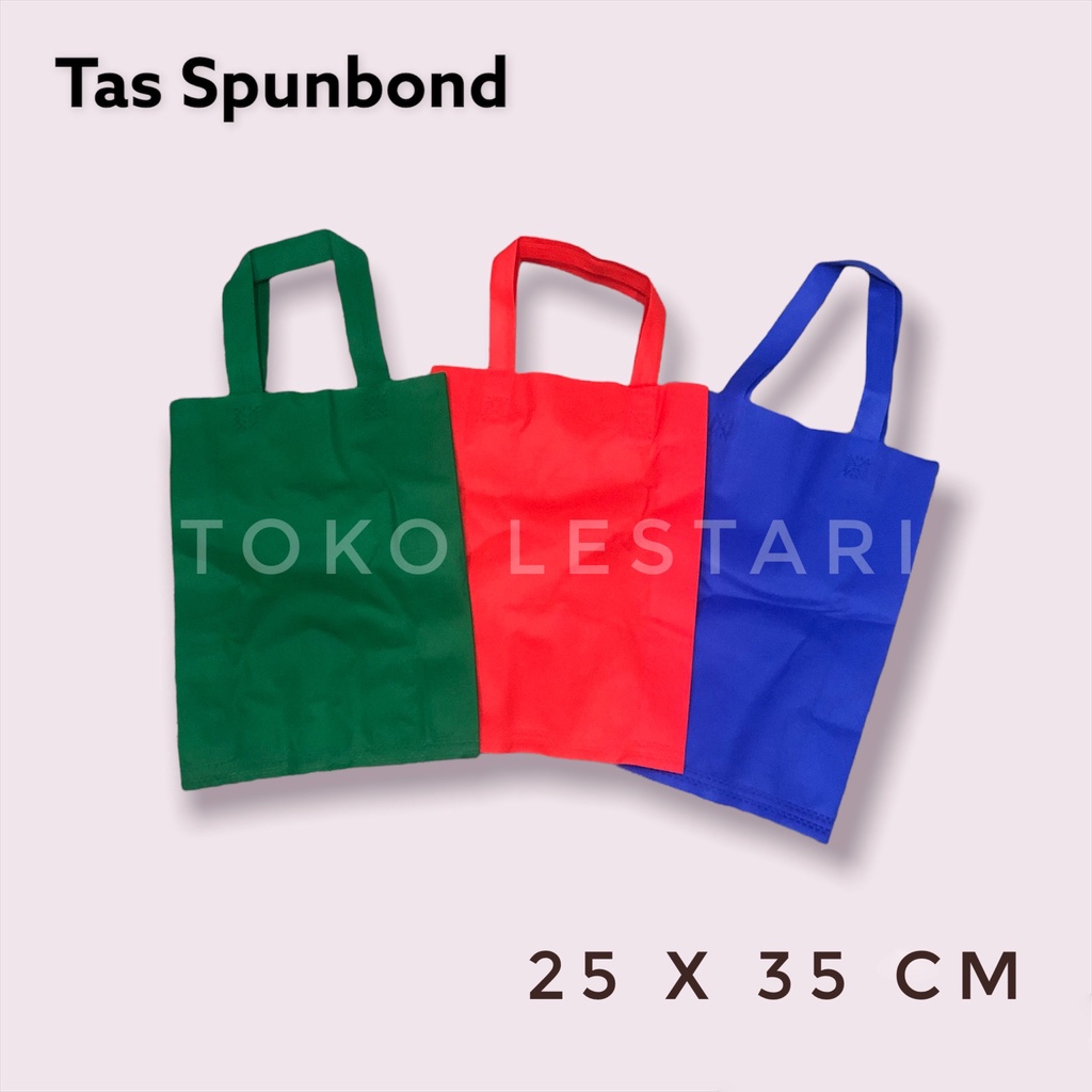 Jual Tas Kain Spunbond 25x35 Cm Handle Tali Goodie Bag Kantong Polos