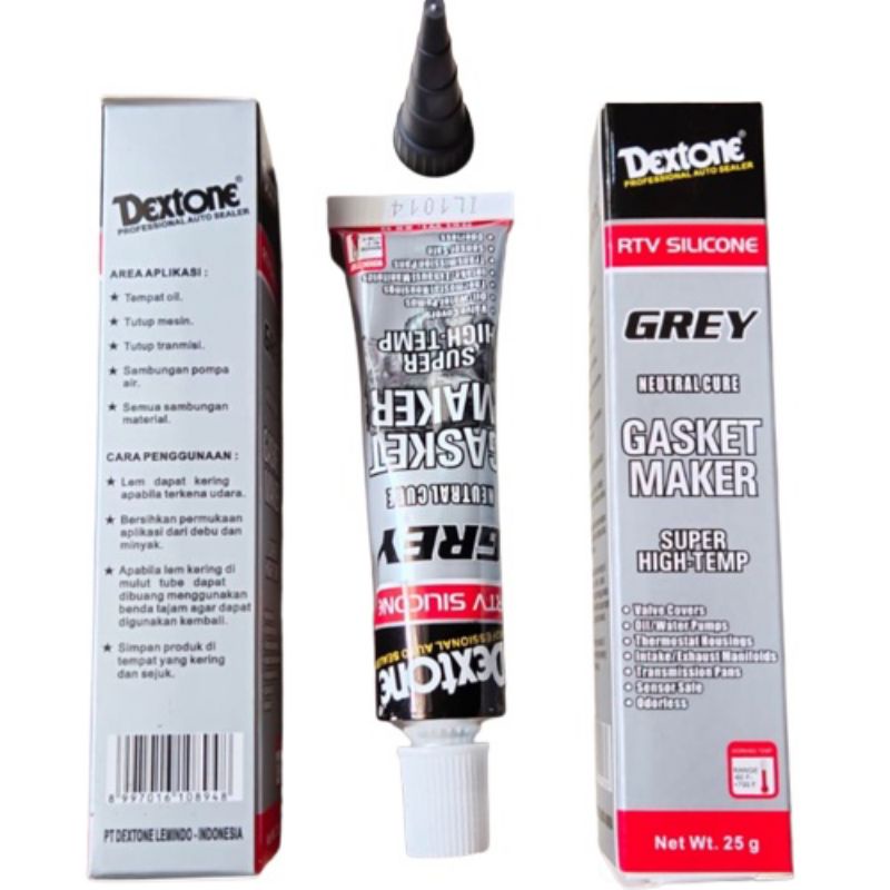 Jual DEXTONE RTV - LEM DEXTONE RTV SILICONE GASKET MAKER ABU (GREY) 25 ...