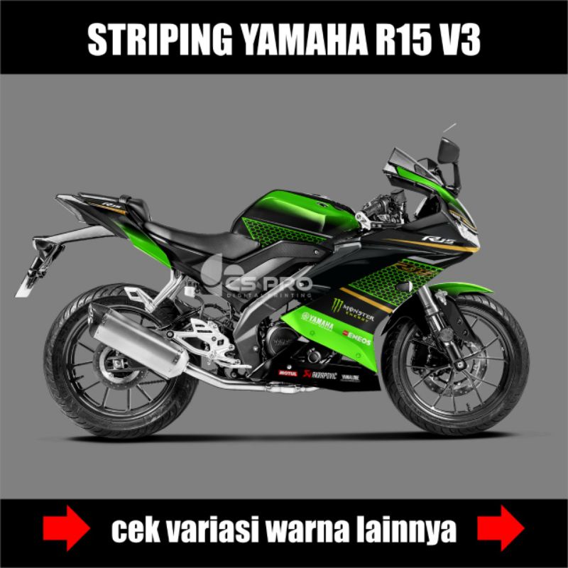 Jual Decal Striping R15 V3 / Stiker Motor Yamaha R15 V3 Livery Krt ...