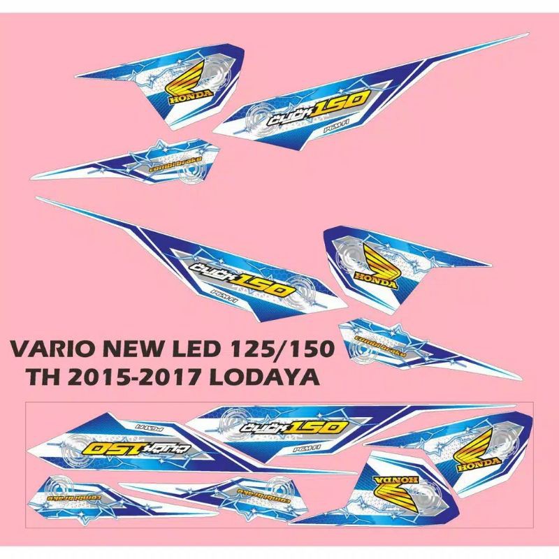 Jual Stiker Motor Striping Motor Variasi Vario New Led 125 Dan Vario ...