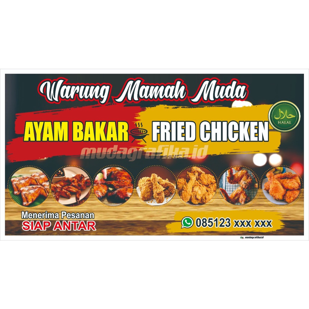 Jual Spanduk/banner Ayam Bakar/fried Chicken 120x60 | Shopee Indonesia