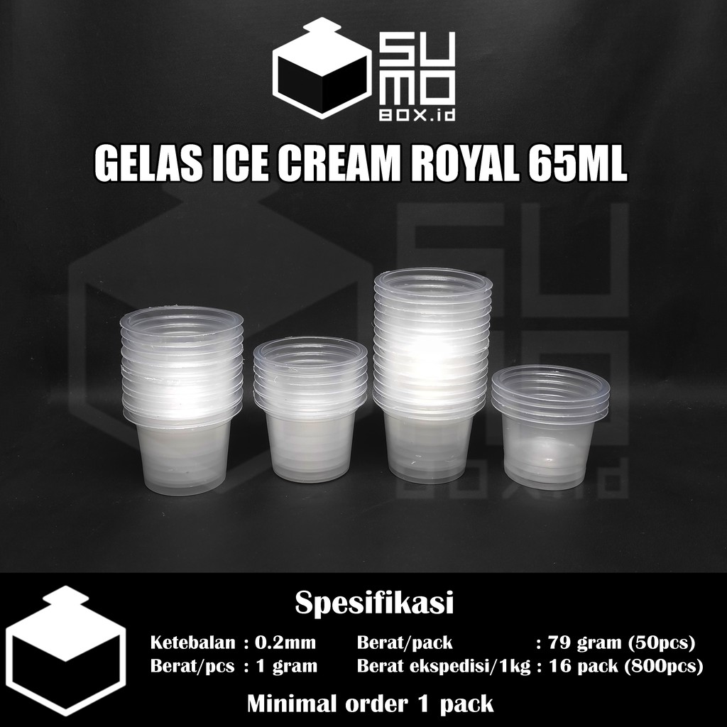 Jual Cup Jelly Agar Puding Pudding Royal Isi 50pcs Gelas Plastik Ice