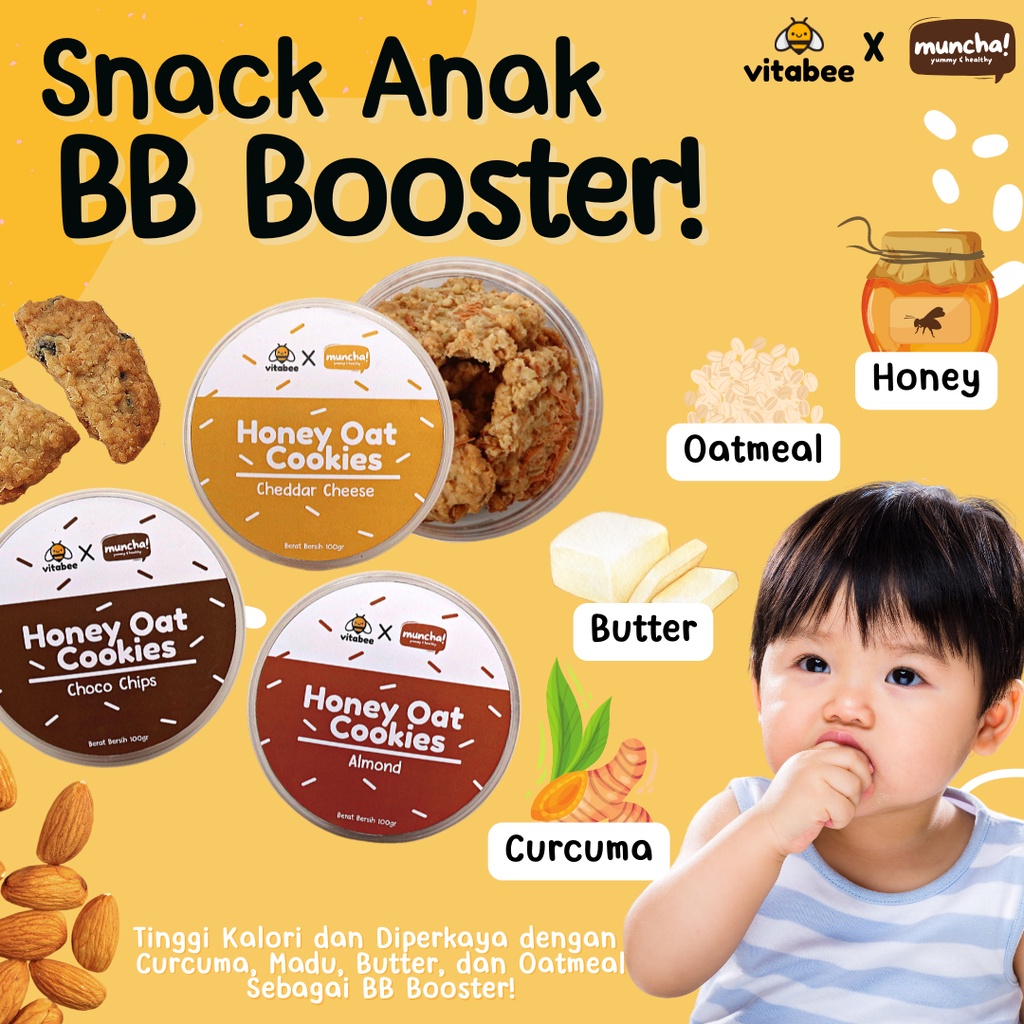 Jual Snack BB Booster Anti GTM - Honey Oat Cookies Natural | Shopee ...