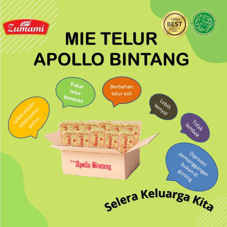 Jual Mie Telur Gr Mie Telor Mie Mie Telur Cap Apollo Bintang Mie Telur Bulat Zumami