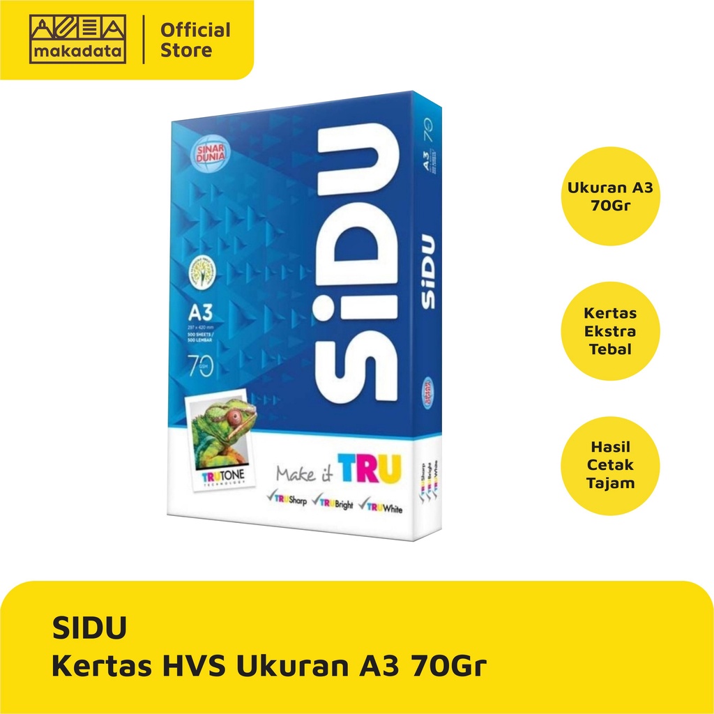 Jual Kertas Hvs Print Fotocopy Sidu A3 70 Gram 1 Rim Murah Shopee Indonesia