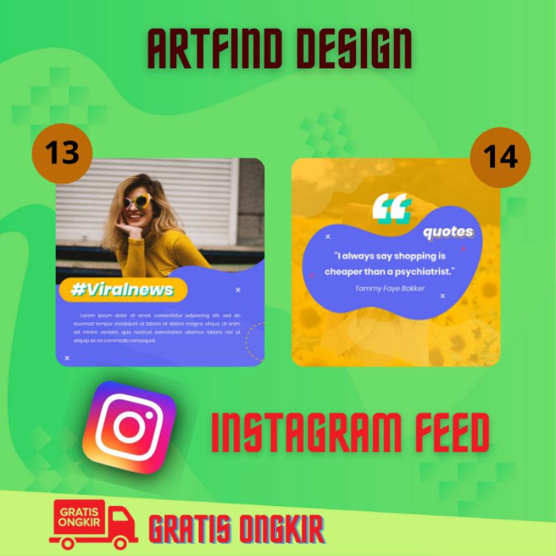 Jasa Desain Post Konten Feed IG Instagram Satuan Murah Kekinian part 2