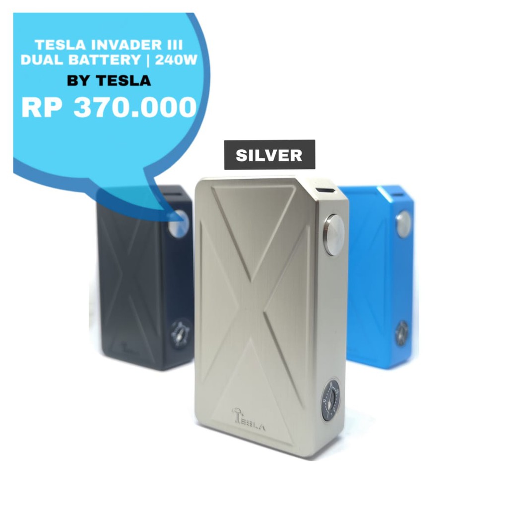 Jual TESLA INVADER III DUAL BATTERY 240W AUTHENTIC MOD BY TESLA ...