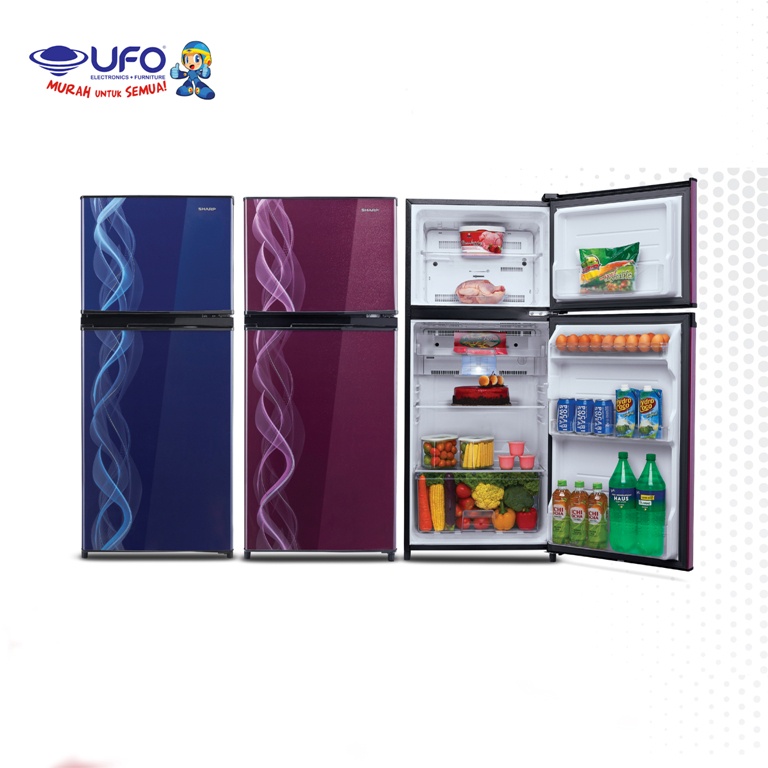 Jual Kulkas Sharp SJ197NDVB/P2 Lemari Es 2 Pintu 152L Kulkas Low Watt