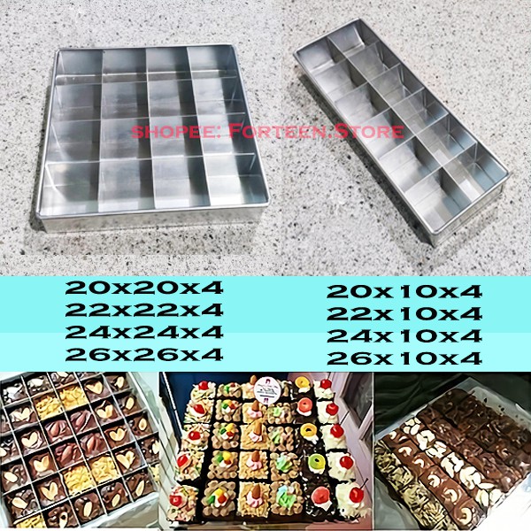 Jual Loyang Brownies Sekat Kotak Persegi Panjang Skat Loyang Bolu
