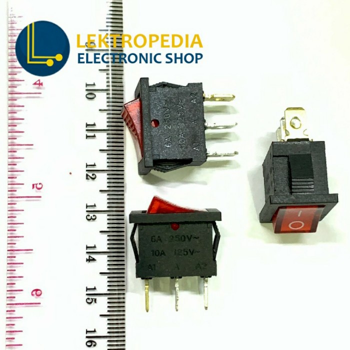 Jual Saklar Kecil on off 3pin 3p 3 pin Switch Merah Lampu | Shopee ...