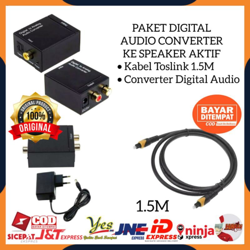 Jual [COD] PAKET DIGITAL TO ANALOG AUDIO CONVERTER DARI TV KE HOME