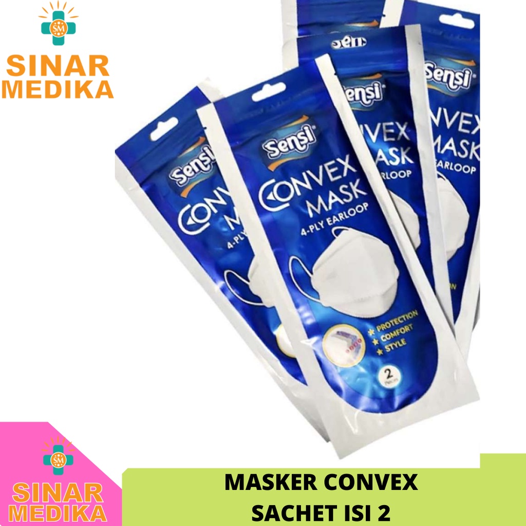 Jual MASKER SENSI CONVEX SACHET 1 PLASTIK ISI 2 PCS | Shopee Indonesia
