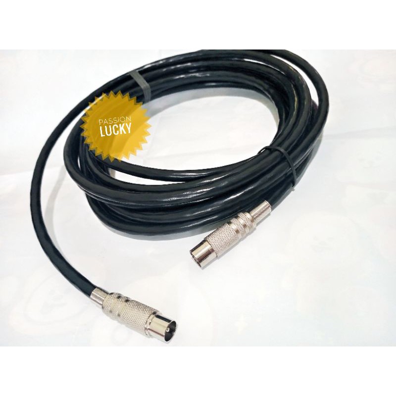 Jual KABEL LOOPOUT ANTENA/KABEL ANTENA HITAM 5C +KONEKTOR +JACK COAXIAL