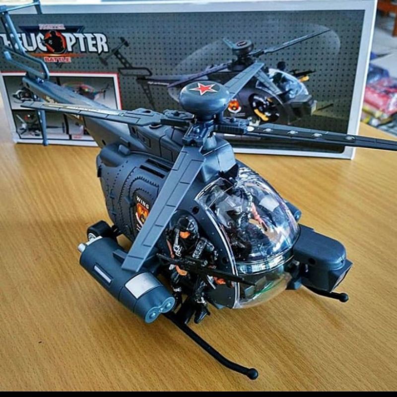 Jual Mainan Helicopter Black Hawk Bump Go Edukatif Helikopter Baterai ...