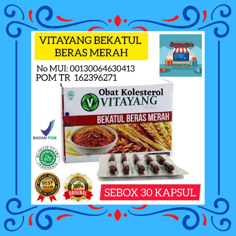 Jual Vitayang Bekatul Beras Merah Sebox isi 30 Kapsul Penurun ...