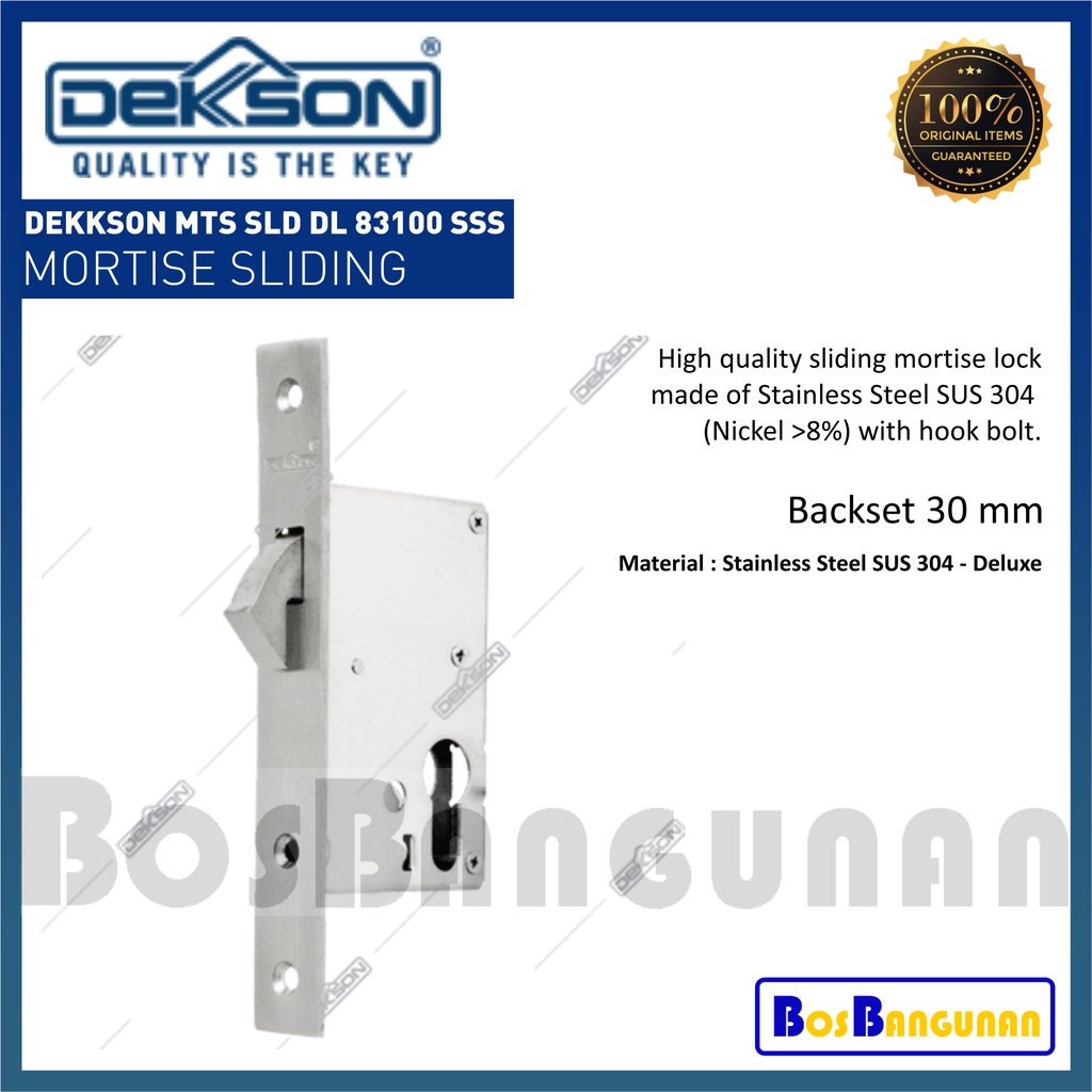 Jual Body Kunci Pintu Geser Dekkson Mts Sld Sss Body Kunci Pintu Sliding Mortise Lock