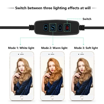 Ring Light LED Kamera 26cm Lampu LED Studio Selfie Makeup Vlog Live Streaming Tripod Stand