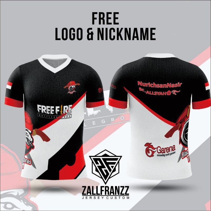 Mlbb PubGM Free Fire AOV CODM full print gaming Jersey costume