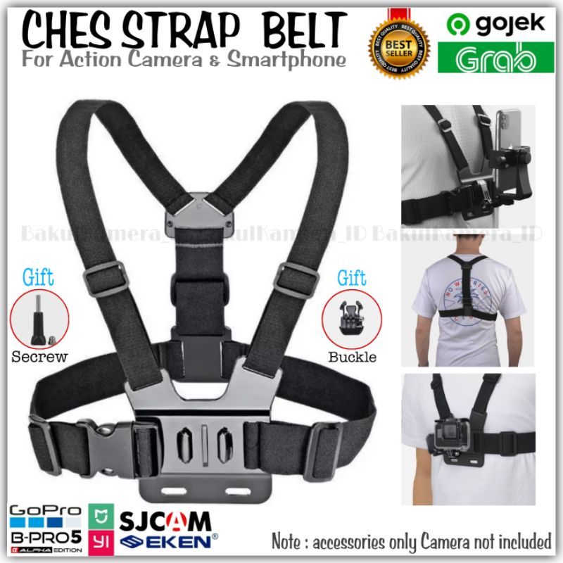 Jual Chest Strap Belt / Strap Dada For Smartphone & Action Camera GoPro / Xiaomi Yi / DJI Osmo