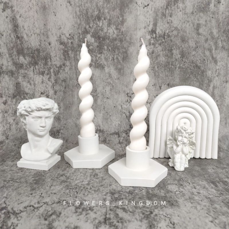 Jual [ Promo Termurah ] Aesthetic Spiral Candle / Patung David / Patung ...