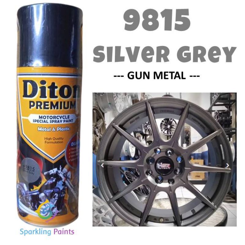 Jual Pilox Diton Premium Silver Grey 9815 Gun Metal 400ml Perak Abu bagian  mesin velg sepeda motor mobil pylox