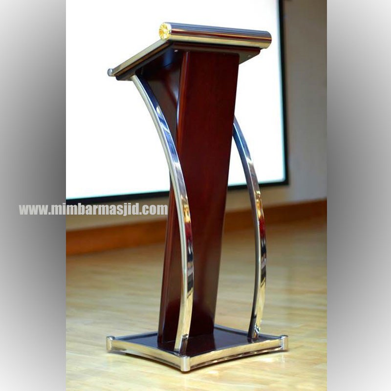 Jual Promo Stock Podium Minimalis Stainless Kombinasi Kayu Jati Solid ...