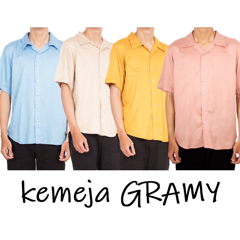 Jual ROTTENKLASS Gremy Kemeja Polos Pria Lengan Pendek Kasual Rayon ...