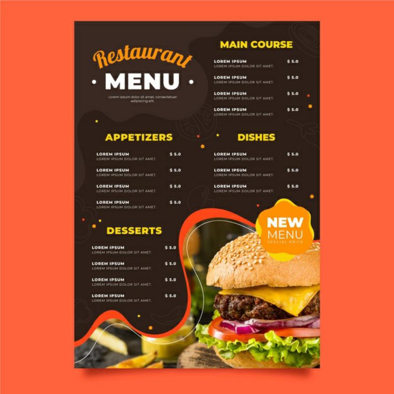 JASA DESAIN MENU/PRICELIST TOKO OLSHOP UMKM SEGALA MACAM USAHA