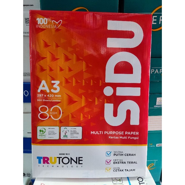 Jual Kertas HVS A3 80 Gram SIDU | Shopee Indonesia