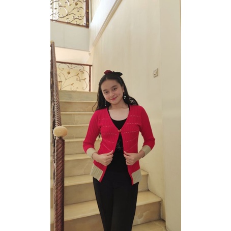 Jual Rompi rajutan warna merah (all size) | Shopee Indonesia