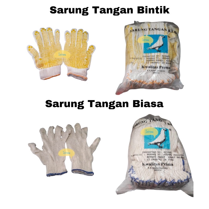 Jual Sarung Tangan Kerja Biasa Dan Sarung Tangan Bintik Lusin Shopee Indonesia